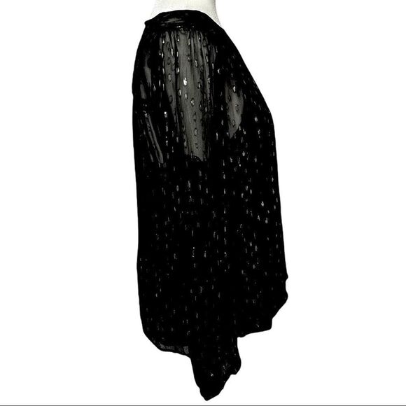 VELVET by Graham and Spencer Black & Silver Blouse - Picture 3 of 8